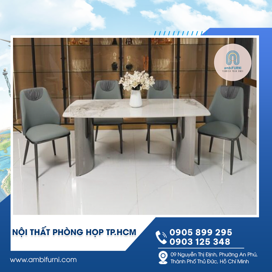 Nội thất phòng họp TPHCM – Giải pháp tối ưu cho không gian làm việc chuyên nghiệp từ Ambifurni Việt Nam
