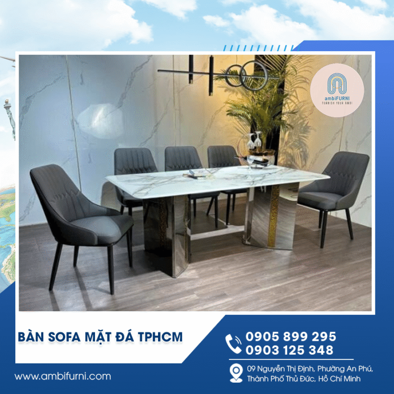 Bàn Sofa Mặt Đá TPHCM