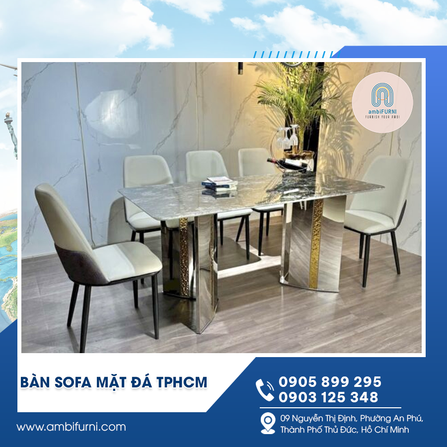 Bàn Sofa Mặt Đá TPHCM