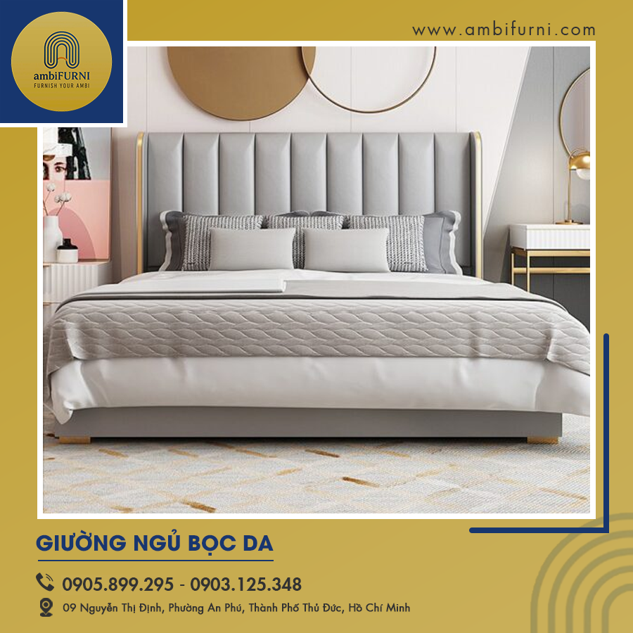 Giường ngủ bọc da – Sự lựa chọn đẳng cấp cho không gian nghỉ ngơi hiện đại